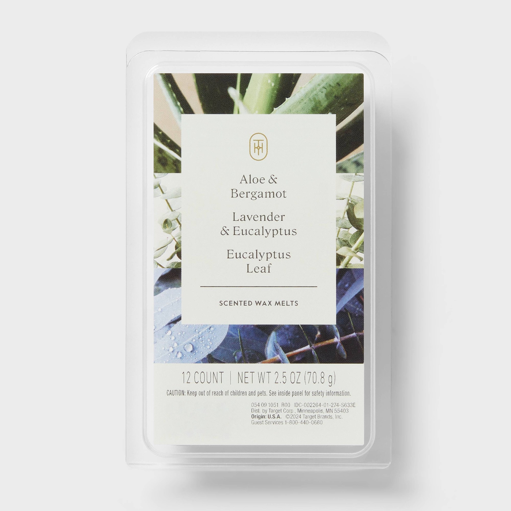 Home Fragrance Bergamot - 24ct Botanical Scented Wax Melts With