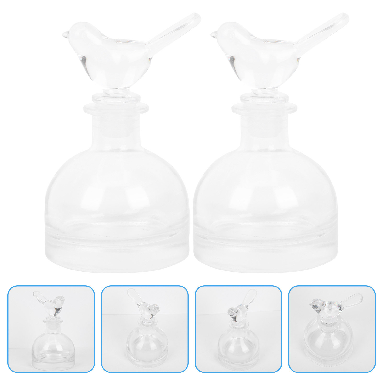 2Pcs Glass Perfume Bottles Pre - đánh giá và giá Fragrance Home Decor