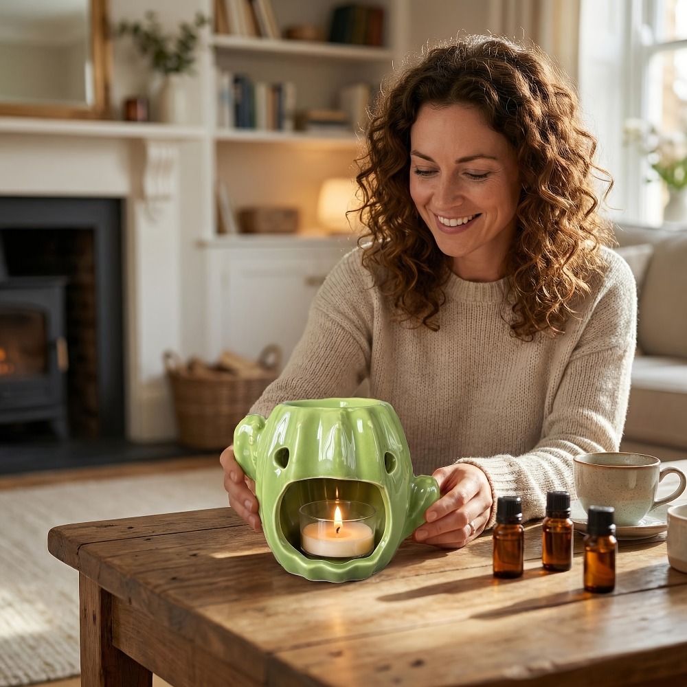 Cactus Shaped Ceramic Oil Burn - đánh giá và giá Wax Melt Burner